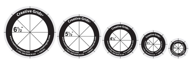 Creative Grids Quilt Ruler Circles (5 Discs with Grips)